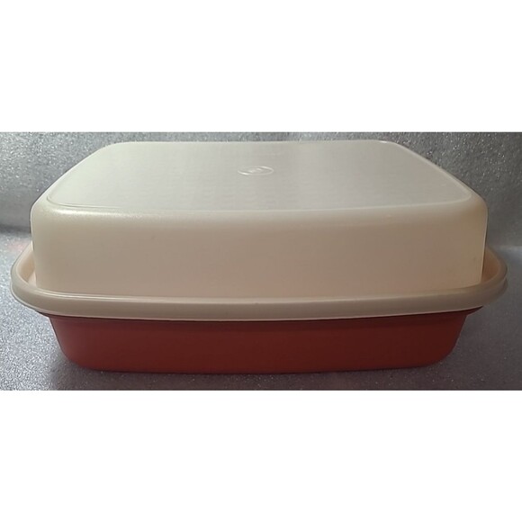 Vintage Tupperware Meat Marinate Container w/ Lid 1295-5 & 1294-7 - Picture 1 of 6
